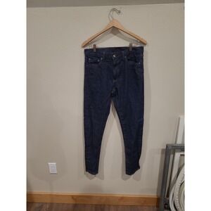 Uniqlo Selvage Dark wash Jeans Men's Sz 31x32 Skinny preppy casual some stretch